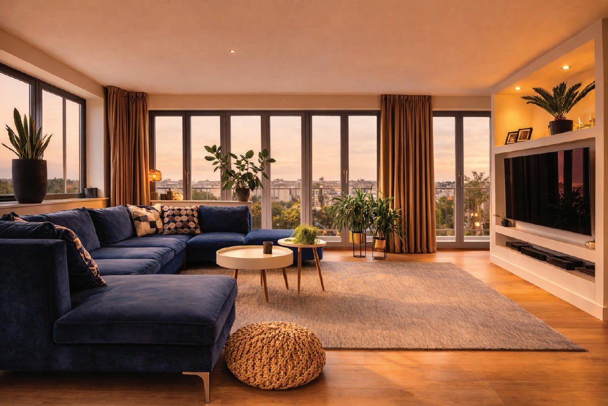 Living room interior of a Codename Blue Vista residence